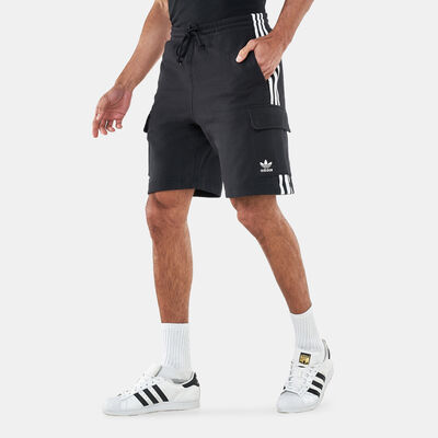 adidas Originals Men's Adicolor Classics 3-Stripes Cargo Shorts Black