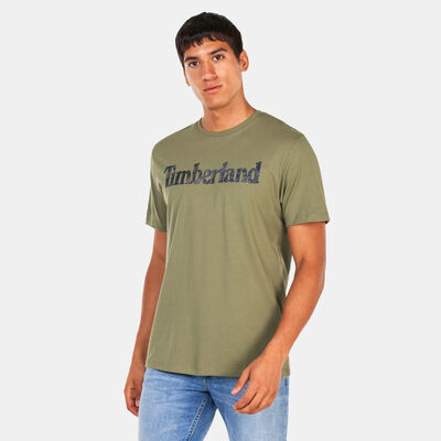 Timberland Men's Linear Logo Seasonal Camo T-Shirt Green