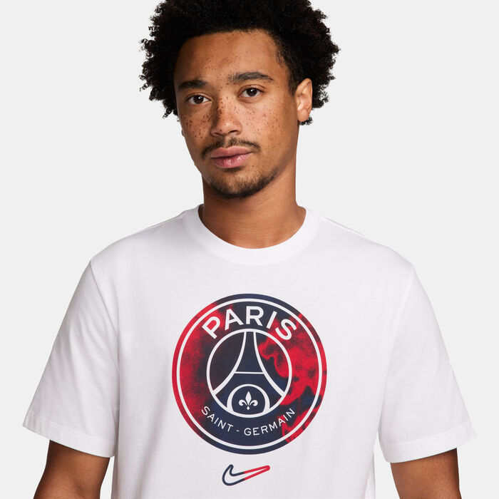 Nike Men's Paris Saint-Germain Crest T-Shirt White Nike Men's Paris Saint-Germain Crest T-Shirt White image number 3