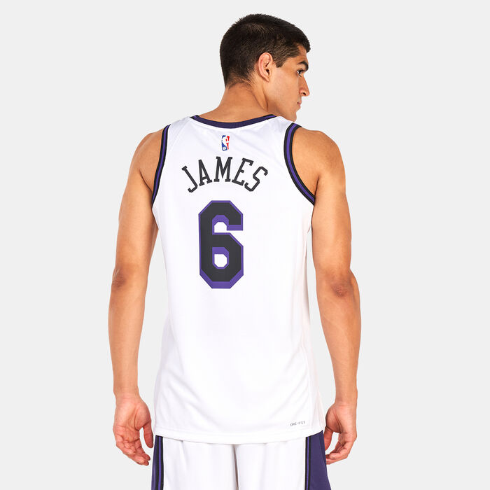 Nike Men's Los Angeles Lakers NBA Dri-FIT Swingman City Edtion Jersey - 2022/24 White Nike Men's Los Angeles Lakers NBA Dri-FIT Swingman City Edtion Jersey - 2022/24 White image number 1
