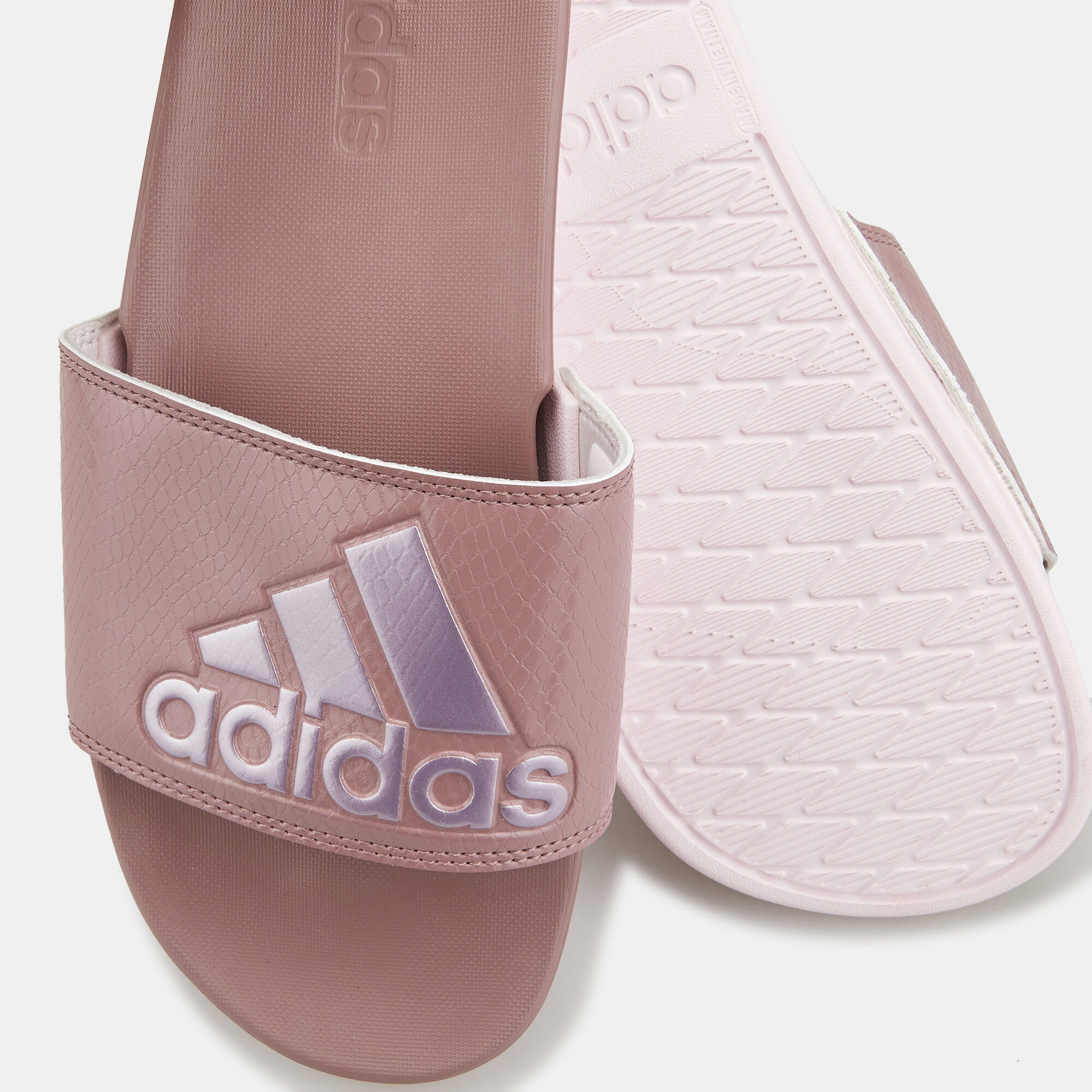 Adidas adilette slides best sale rose gold