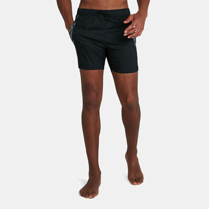 Speedo Men's Sport Printed 16" Swimming Water Shorts Black Speedo Men's Sport Printed 16" Swimming Water Shorts Black image number 0