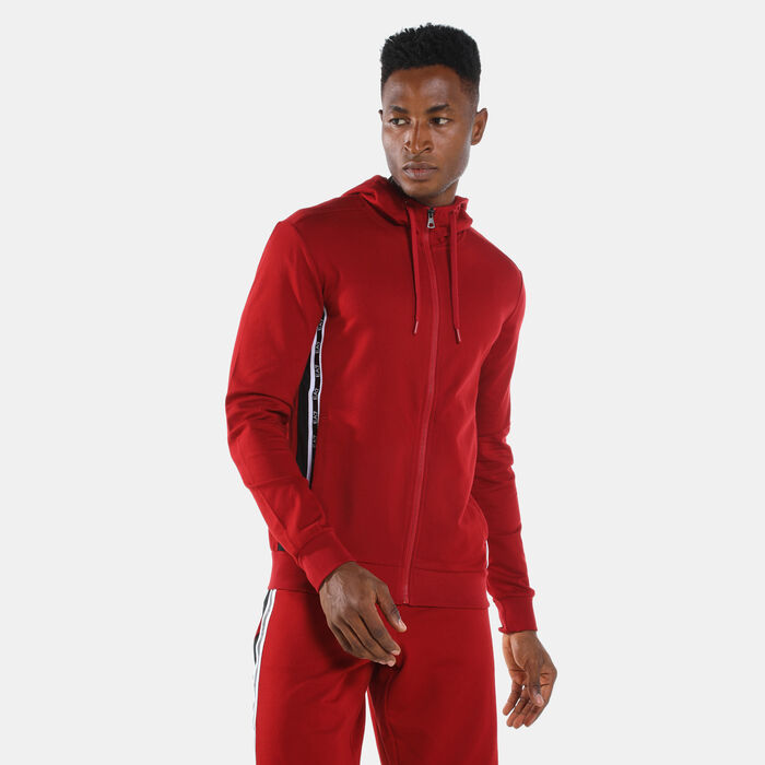 EA7 Emporio Armani Men's Train Logo Series Extended Logo Hoodie Red EA7 Emporio Armani Men's Train Logo Series Extended Logo Hoodie Red image number 0