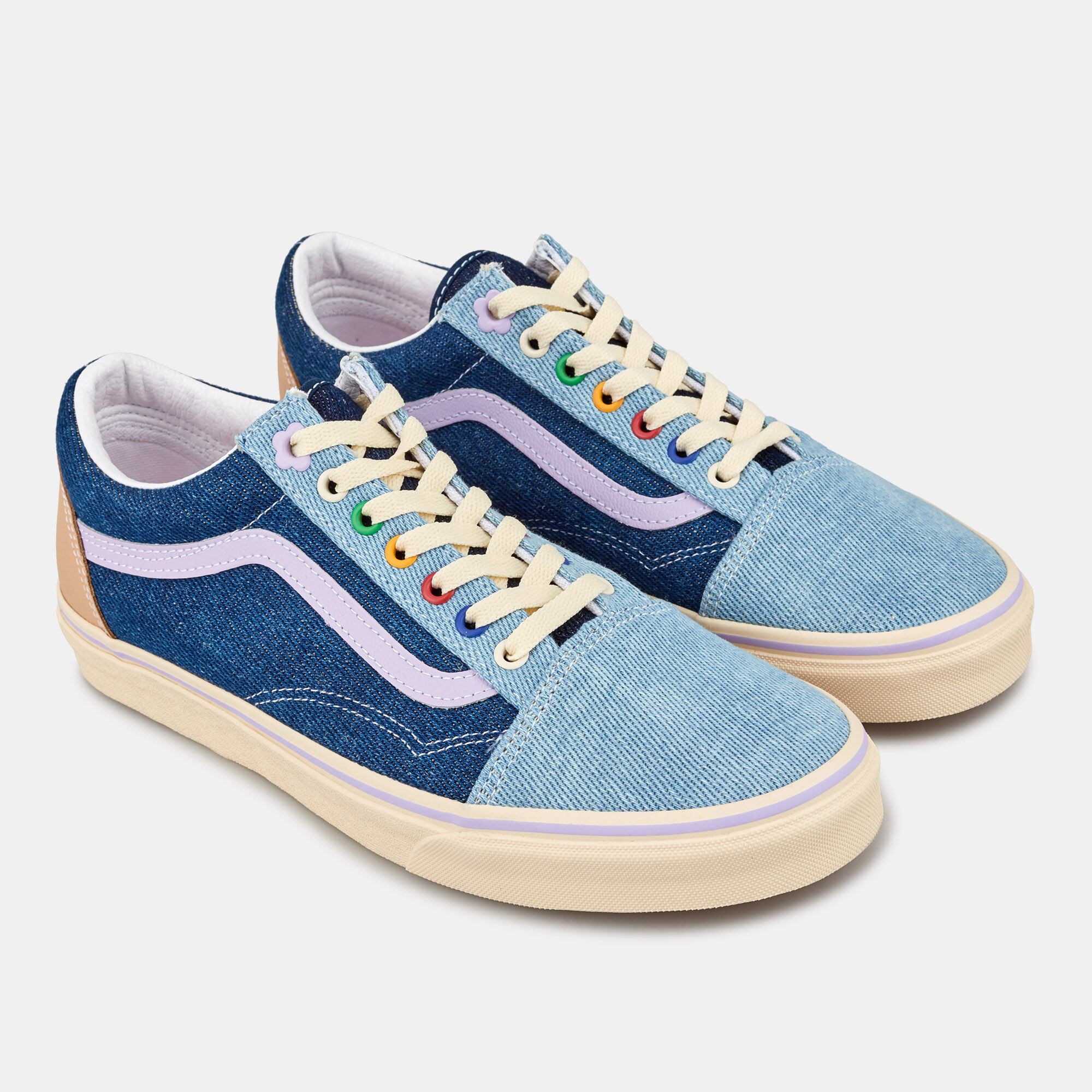 Vans old skool blue chambray top