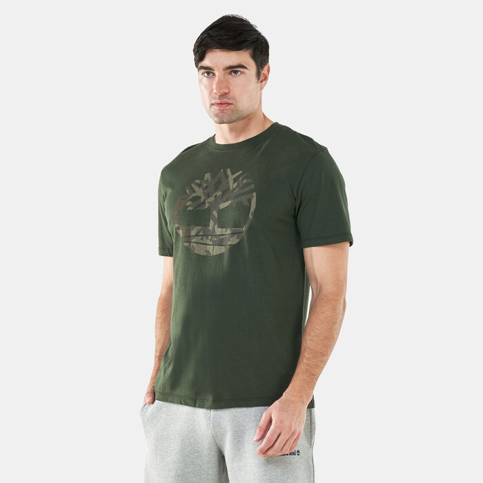 Timberland Men's Camo Tree Logo T-Shirt Green image number 0
