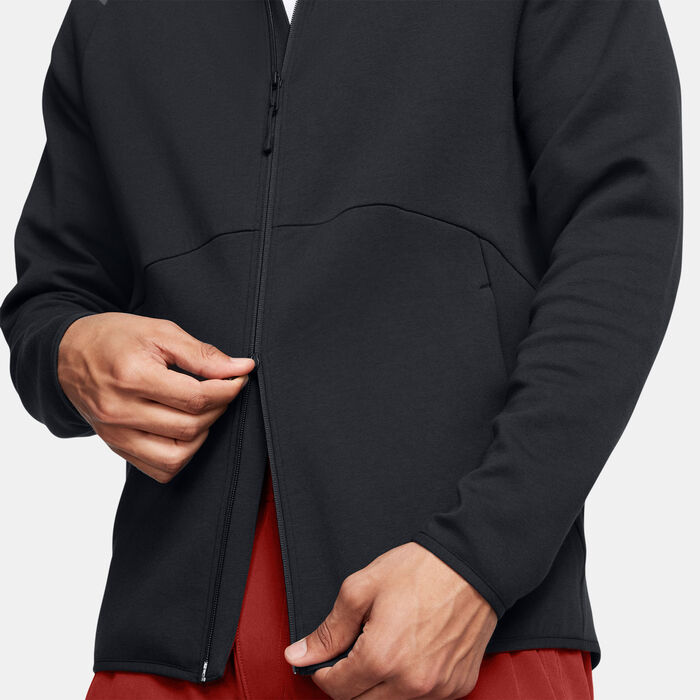 Under Armour Men's Unstoppable Fleece Full-Zip Hoodie Black image number 6