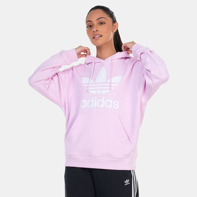 adidas Originals Women's Trefoil Hoodie Pink