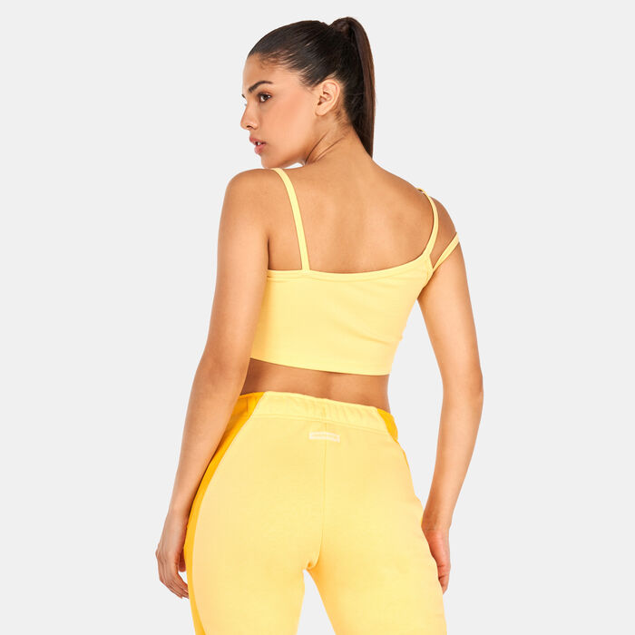 Nike Women's Sportswear Everyday Crop Tank Top yellow Nike Women's Sportswear Everyday Crop Tank Top yellow image number 1