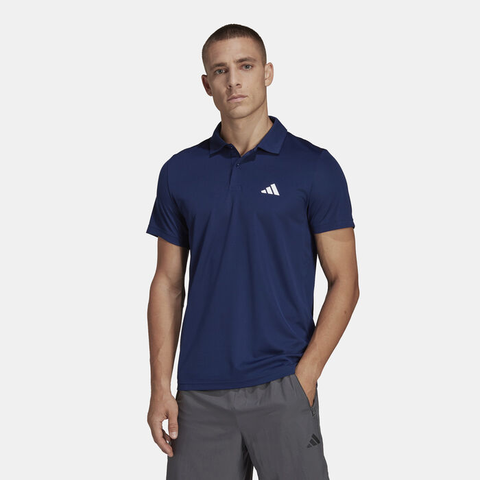 adidas Men's Train Essentials Training Polo Shirt Blue adidas Men's Train Essentials Training Polo Shirt Blue image number 0