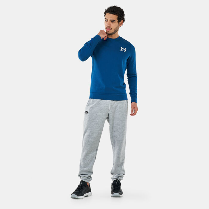 Under Armour Men's UA Rival Terry LC Sweatshirt Blue Under Armour Men's UA Rival Terry LC Sweatshirt Blue image number 2