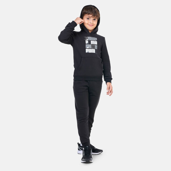 PUMA Kids' Essentials+ Logo Lab Hoodie Black PUMA Kids' Essentials+ Logo Lab Hoodie Black image number 2