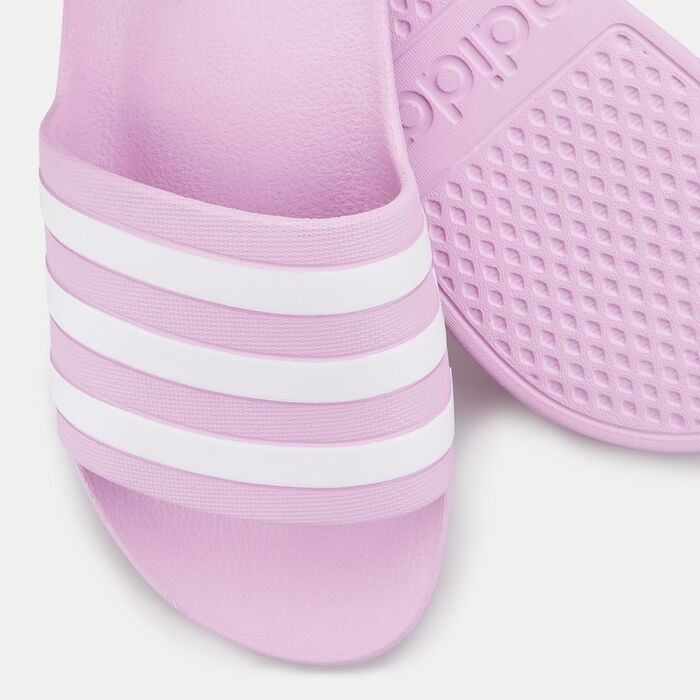 adidas Women's Adilette Aqua Slides Purple adidas Women's Adilette Aqua Slides Purple image number 2