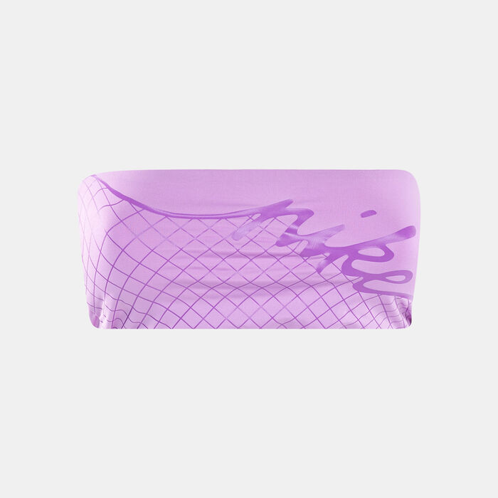 Nike Swim Women's Grid Bandeau Bikini Top Pink Nike Swim Women's Grid Bandeau Bikini Top Pink image number 0