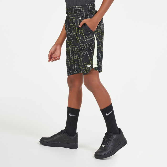 Nike Kids' Dri-FIT Printed Training Shorts Black Nike Kids' Dri-FIT Printed Training Shorts Black image number 0