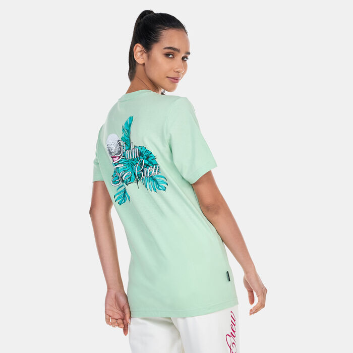 PUMA Men's x PALM TREE CREW Graphic T-Shirt Green PUMA Men's x PALM TREE CREW Graphic T-Shirt Green image number 1