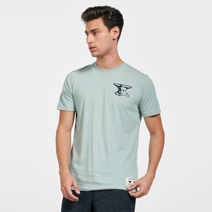 Under Armour Men's Project Rock Wrecking T-Shirt Green Under Armour Men's Project Rock Wrecking T-Shirt Green image number 0