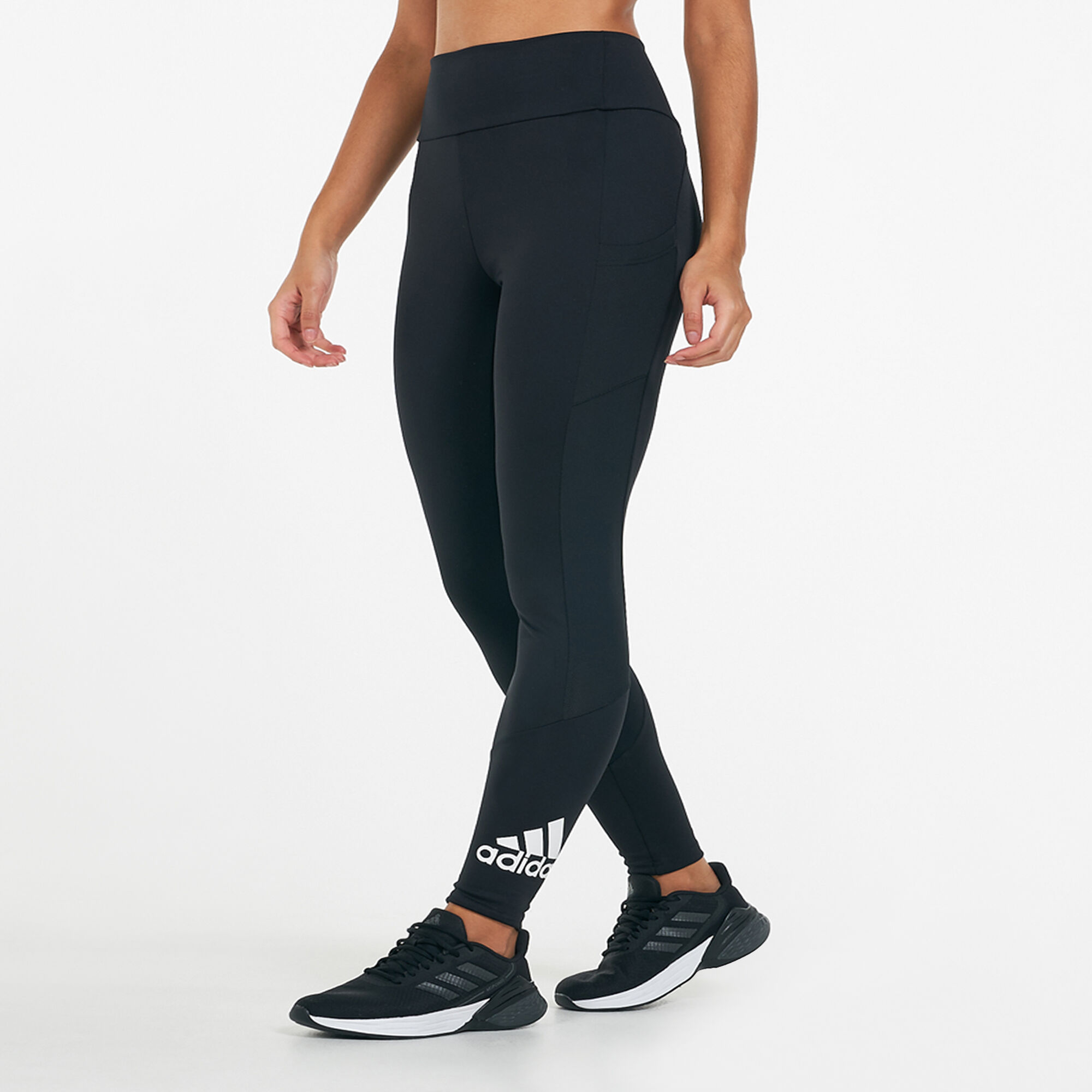 Adidas leggings with logo on side shop