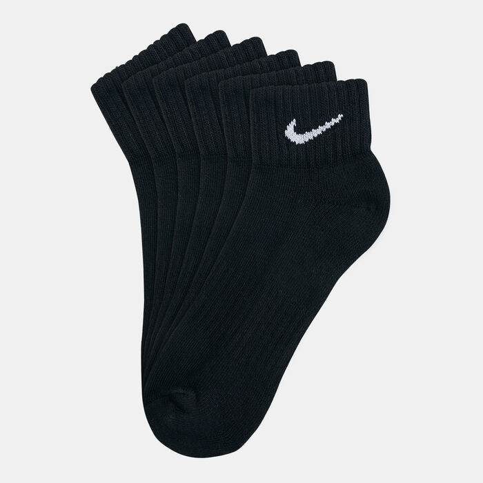 Nike Value Quarter Socks (3 Pack) Black Nike Value Quarter Socks (3 Pack) Black image number 0