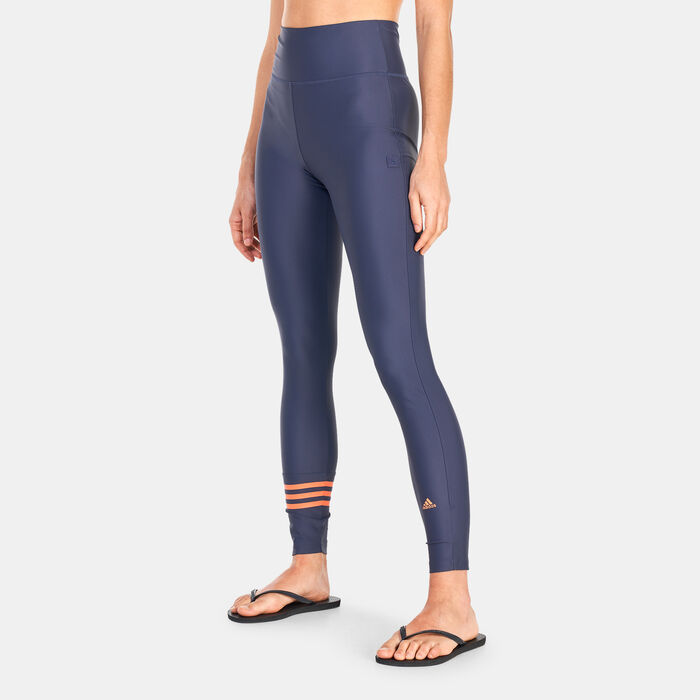 adidas Women's 3-Stripes Swimming Pant Blue adidas Women's 3-Stripes Swimming Pant Blue image number 0