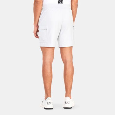 EA7 Emporio Armani Men's Small Logo 7 Lines Shorts Grey EA7 Emporio Armani Men's Small Logo 7 Lines Shorts Grey