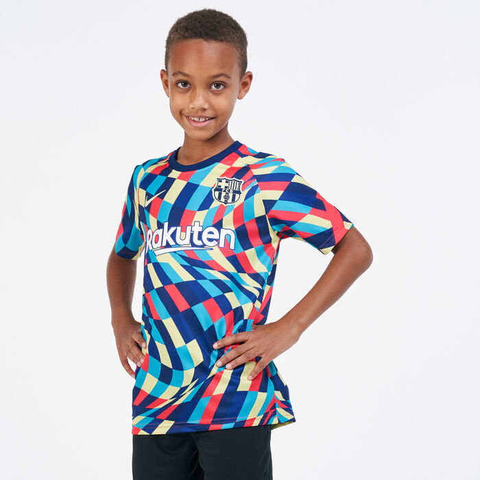 Nike Kids' F.C. Barcelona Pre-Match T-Shirt Blue Nike Kids' F.C. Barcelona Pre-Match T-Shirt Blue image number 0