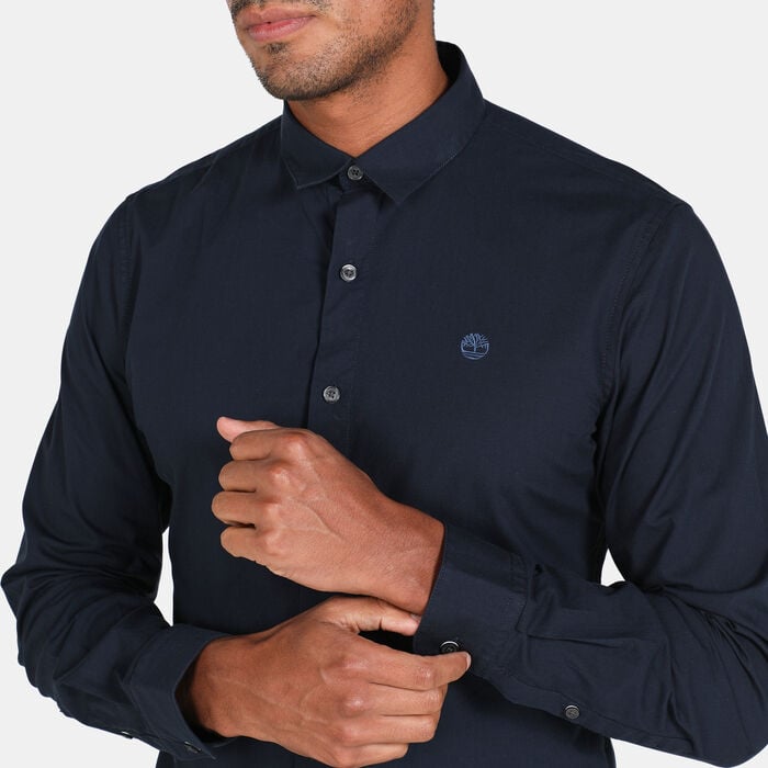 Timberland Men's Eastham River Poplin Solid Shirt Blue Timberland Men's Eastham River Poplin Solid Shirt Blue image number 3