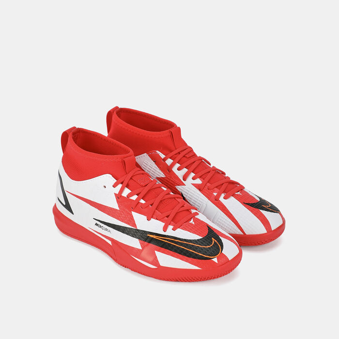Nike Kids' Mercurial Jr. Superfly 8 Academy CR7 Indoor Court Football Shoe Red image number 1