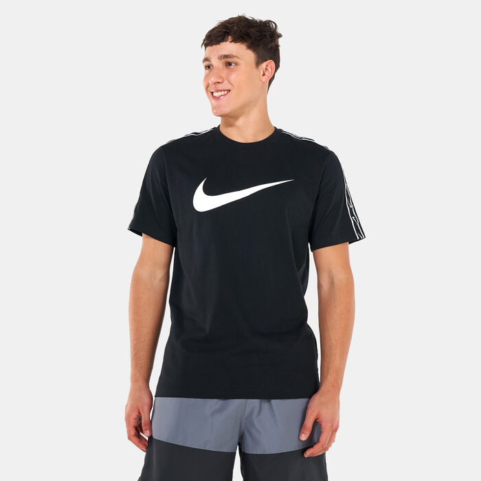 Nike Men's Sportswear Repeat Swoosh T-Shirt Black Nike Men's Sportswear Repeat Swoosh T-Shirt Black image number 0