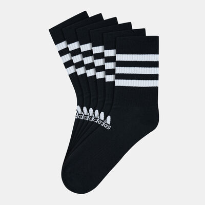 adidas 3-Stripes Cushioned Crew Socks (3 Pack) Black