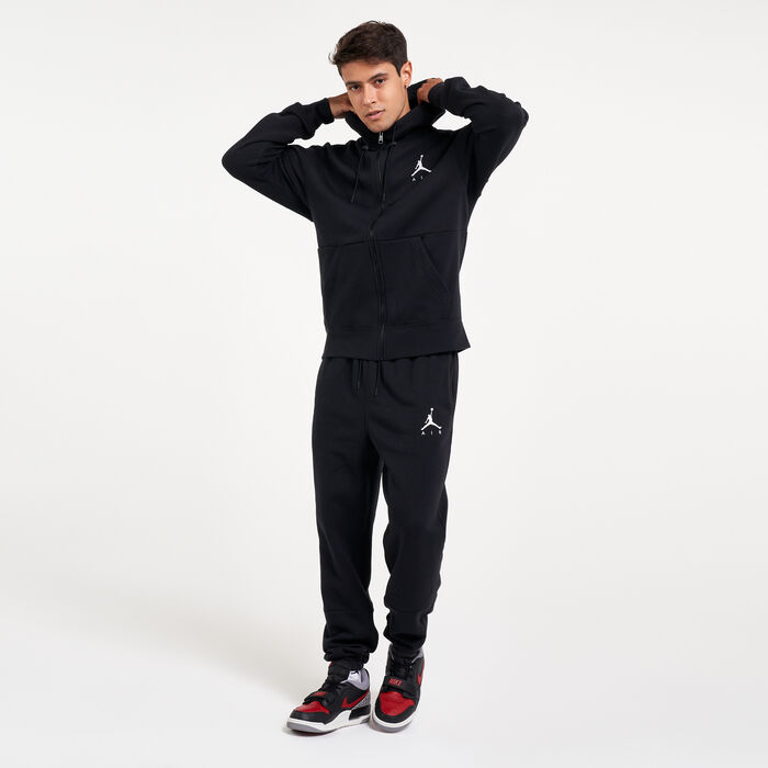 Jordan Men's Jumpman Air Full-Zip Hoodie Black Jordan Men's Jumpman Air Full-Zip Hoodie Black image number 2