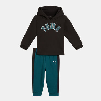 PUMA Kids' Minicats Play Loud Hoodie and Sweatpants Set Black