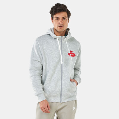 Nike Men's Sportswear Swoosh League Fleece Hoodie White