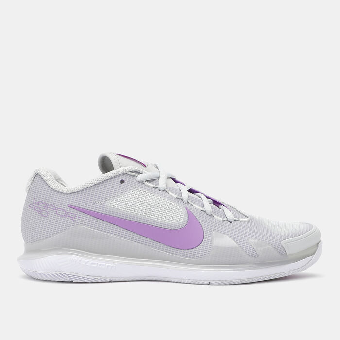 Nike Women's Court Air Zoom Vapor Pro Shoe Grey image number 0