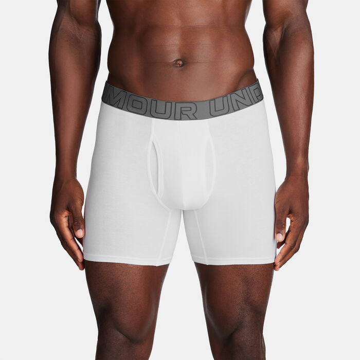 Under Armour Men's Performance Boxers (3 Pieces) White Under Armour Men's Performance Boxers (3 Pieces) White image number 0