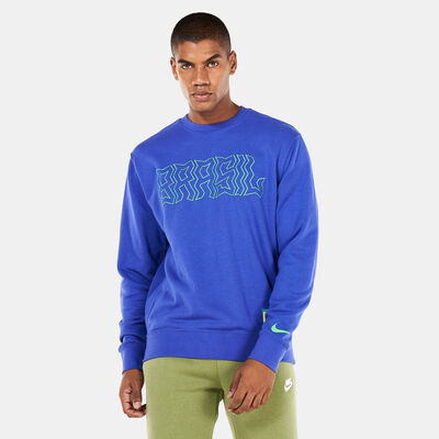 Nike Men's Brazil French Terry Sweatshirt Blue