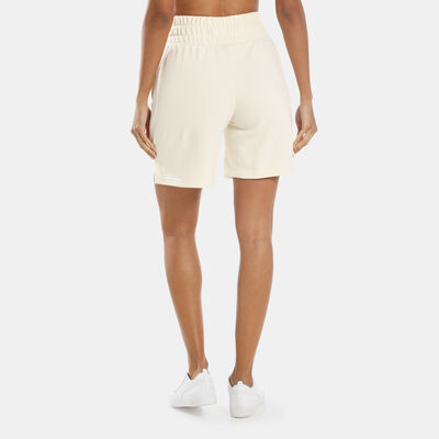 PUMA Women's Classics High-Waist Shorts Beige
