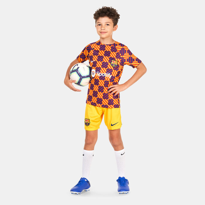 Nike Kids' F.C. Barcelona Dri-FIT Stadium 4th Shorts - 2022/23 yellow Nike Kids' F.C. Barcelona Dri-FIT Stadium 4th Shorts - 2022/23 yellow image number 2