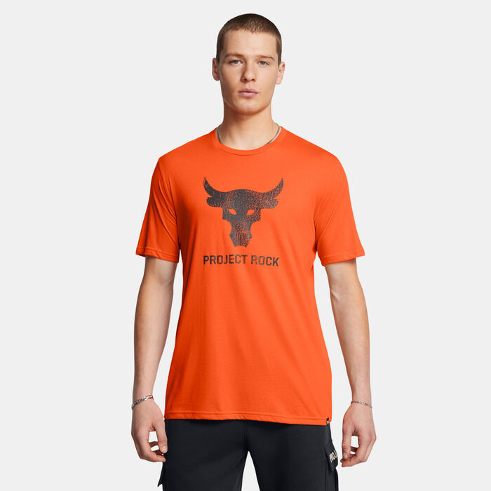 Under Armour Men's Project Rock Payoff Graphic T-Shirt Orange Under Armour Men's Project Rock Payoff Graphic T-Shirt Orange image number 0