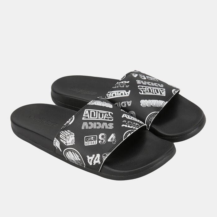 adidas Adilette Comfort Slides Black adidas Adilette Comfort Slides Black image number 0