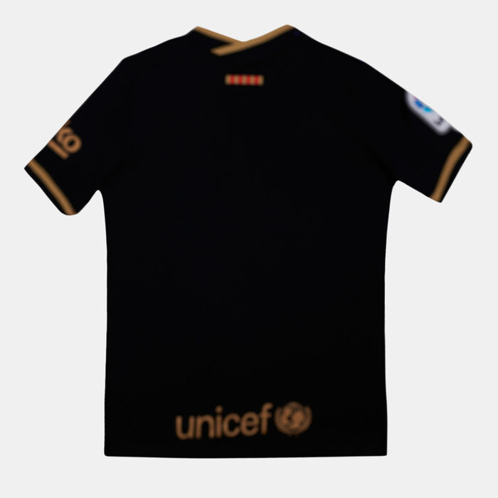 Nike Kids' F.C. Barcelona Stadium Away Jersey - 2020/21 (Older Kids) Black Nike Kids' F.C. Barcelona Stadium Away Jersey - 2020/21 (Older Kids) Black image number 1