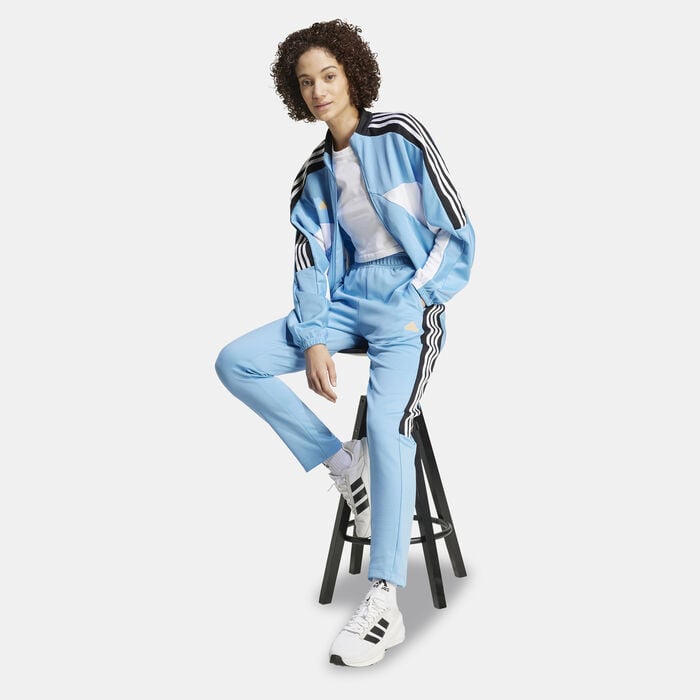 adidas Women's Tiro Cut 3-Stripes Track Pants Blue adidas Women's Tiro Cut 3-Stripes Track Pants Blue image number 2