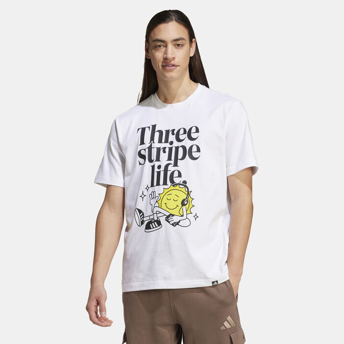 adidas Men's Positivity Graphic T-Shirt White image number 0