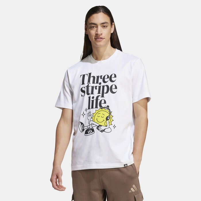 adidas Men's Positivity Graphic T-Shirt White adidas Men's Positivity Graphic T-Shirt White image number 0