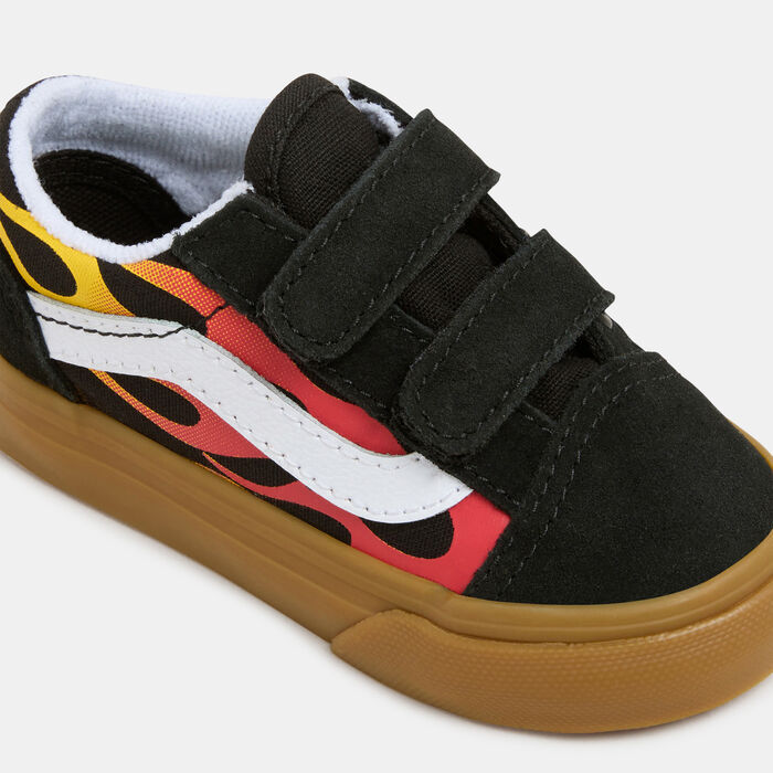 Vans Kids' Old Skool Velcro Shoes (Baby and Toddler) Black image number 3
