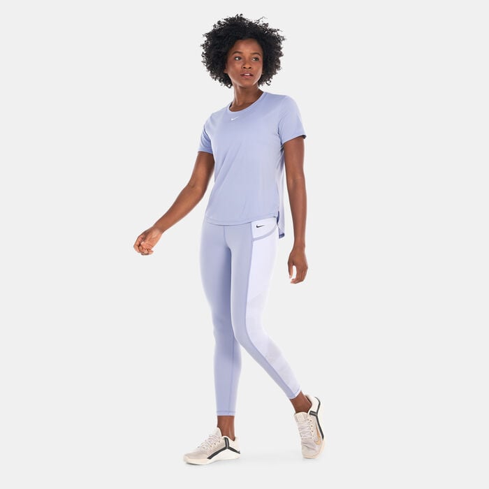 Nike Women's Dri-FIT On Training Top Blue Nike Women's Dri-FIT On Training Top Blue image number 2