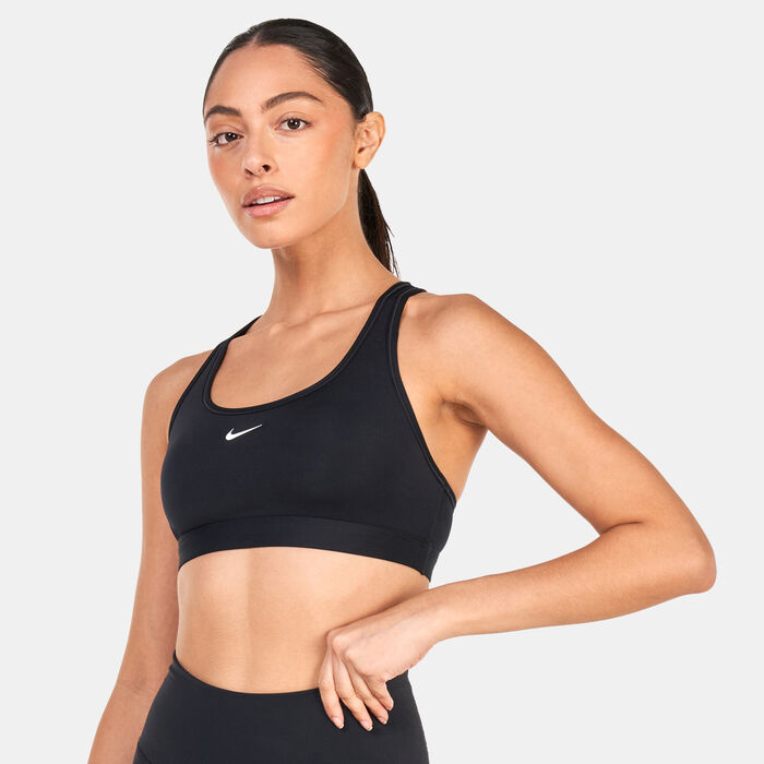 Nike Women's Swoosh Light-Support Training Sports Bra Black Nike Women's Swoosh Light-Support Training Sports Bra Black image number 0