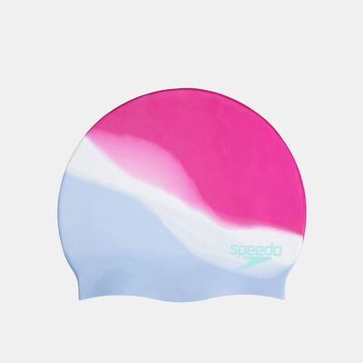 Speedo Multi Colour Silicone Swimming Cap Blue Speedo Multi Colour Silicone Swimming Cap Blue