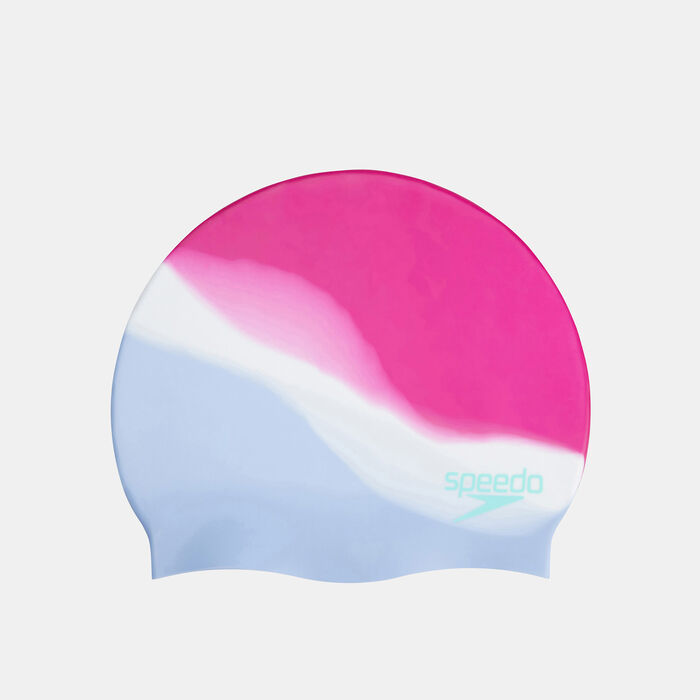 Speedo Multi Colour Silicone Swimming Cap Blue Speedo Multi Colour Silicone Swimming Cap Blue image number 0