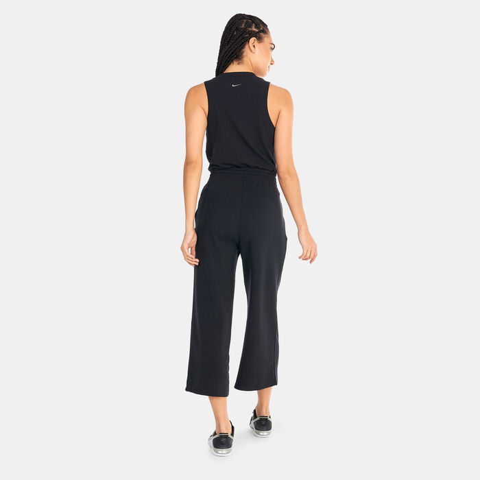Nike Women's Yoga Dri-FIT French Terry Jumpsuit Black Nike Women's Yoga Dri-FIT French Terry Jumpsuit Black image number 1