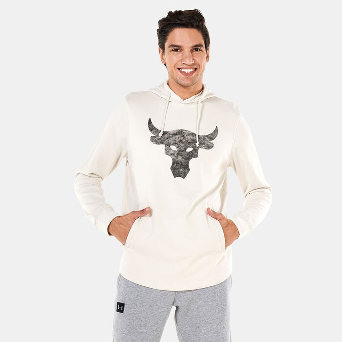 Under Armour Men's Project Rock Terry Hoodie White image number 0